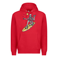 Red Surfing Premium Hoodie - artisFamous