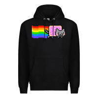 Black Nyan Cat Premium Hoodie - artisFamous