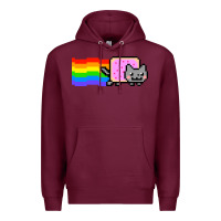 Burgundy Nyan Cat Premium Hoodie - artisFamous