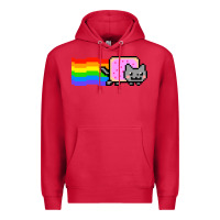 Cardinal Nyan Cat Premium Hoodie - artisFamous