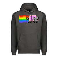 Charcoal Heather Nyan Cat Premium Hoodie - artisFamous
