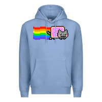 Colony Blue Nyan Cat Premium Hoodie - artisFamous