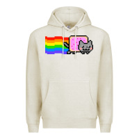 Oatmeal Heather Nyan Cat Premium Hoodie - artisFamous