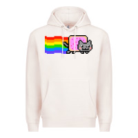Pale Pink Nyan Cat Premium Hoodie - artisFamous