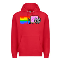 Red Nyan Cat Premium Hoodie - artisFamous