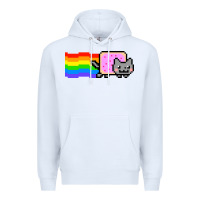 White Nyan Cat Premium Hoodie - artisFamous
