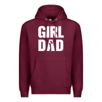 Burgundy Girl Dad Premium Hoodie - artisFamous