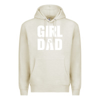 Oatmeal Heather Girl Dad Premium Hoodie - artisFamous
