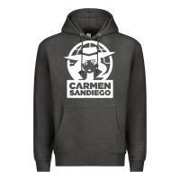 Charcoal Heather carmen sandiego Premium Hoodie - artisFamous
