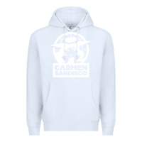 White carmen sandiego Premium Hoodie - artisFamous