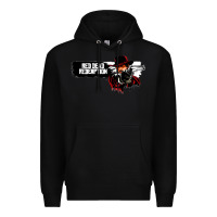 Black Red Dead Redemption 2 Red Moon Cowboy Premium Hoodie - artisFamous