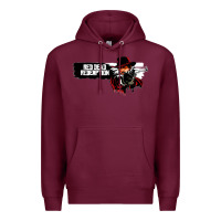 Burgundy Red Dead Redemption 2 Red Moon Cowboy Premium Hoodie - artisFamous