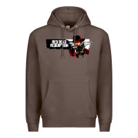 Coffee Red Dead Redemption 2 Red Moon Cowboy Premium Hoodie - artisFamous