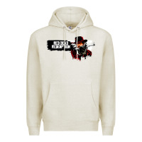 Oatmeal Heather Red Dead Redemption 2 Red Moon Cowboy Premium Hoodie - artisFamous
