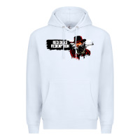 White Red Dead Redemption 2 Red Moon Cowboy Premium Hoodie - artisFamous