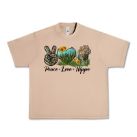 Burro Peace Love Hippo Urban Heavy Tee - LillyAllenDesigns