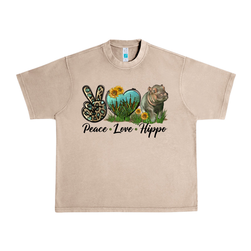 Peace Love Hippo Urban Heavy Tee by LillyAllenDesigns | Teevron