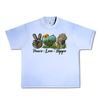Grape Ice Peace Love Hippo Urban Heavy Tee - LillyAllenDesigns