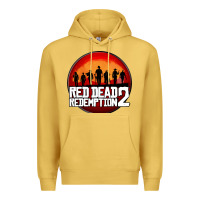 Antique Gold Red Dead Redemption 2 Red Moon Cowboy Premium Hoodie - artisFamous
