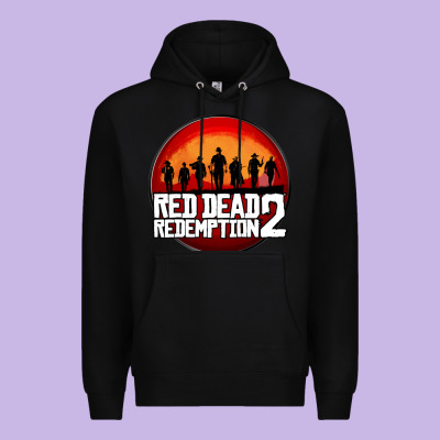 Red Dead Redemption 2 Red Moon Cowboy Premium Hoodie Designed By Artisfamous