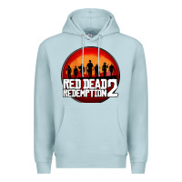 Blue Mist Red Dead Redemption 2 Red Moon Cowboy Premium Hoodie - artisFamous