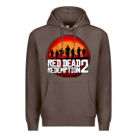 Coffee Red Dead Redemption 2 Red Moon Cowboy Premium Hoodie - artisFamous