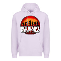 Lilac Red Dead Redemption 2 Red Moon Cowboy Premium Hoodie - artisFamous