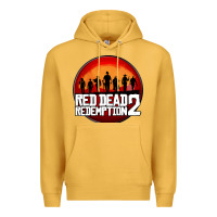 Mustard Red Dead Redemption 2 Red Moon Cowboy Premium Hoodie - artisFamous