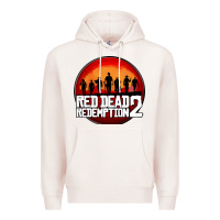 Pale Pink Red Dead Redemption 2 Red Moon Cowboy Premium Hoodie - artisFamous