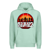 Seafoam Red Dead Redemption 2 Red Moon Cowboy Premium Hoodie - artisFamous