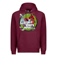 Burgundy Grand Theft Auto Premium Hoodie - artisFamous