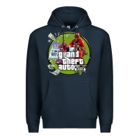 Navy Grand Theft Auto Premium Hoodie - artisFamous