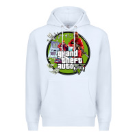 White Grand Theft Auto Premium Hoodie - artisFamous