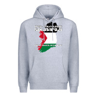 Heather Grey irish palestinian solidarity Premium Hoodie - artisFamous