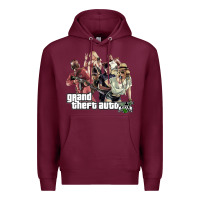 Burgundy Grand Theft Auto Premium Hoodie - artisFamous