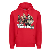 Red Grand Theft Auto Premium Hoodie - artisFamous