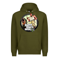 Army Green Grand Theft Auto Premium Hoodie - artisFamous