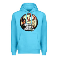 Ocean Blue Grand Theft Auto Premium Hoodie - artisFamous