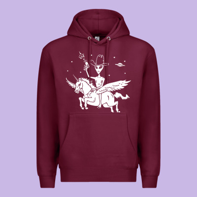 Alien Riding Unicorn  Cool Ufo Cowboy Premium Hoodie Designed By Artisfamous