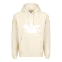 Tofu alien riding unicorn  cool ufo cowboy Premium Hoodie - artisFamous