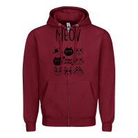 Burgundy Meow Zipper Hoodie - Bettercallsaul