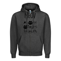 Charcoal Heather Meow Zipper Hoodie - Bettercallsaul