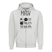 Dove Grey Meow Zipper Hoodie - Bettercallsaul