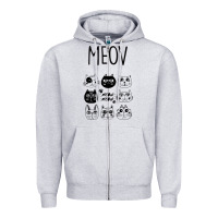 Heather Grey Meow Zipper Hoodie - Bettercallsaul