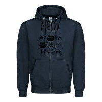 Navy Meow Zipper Hoodie - Bettercallsaul