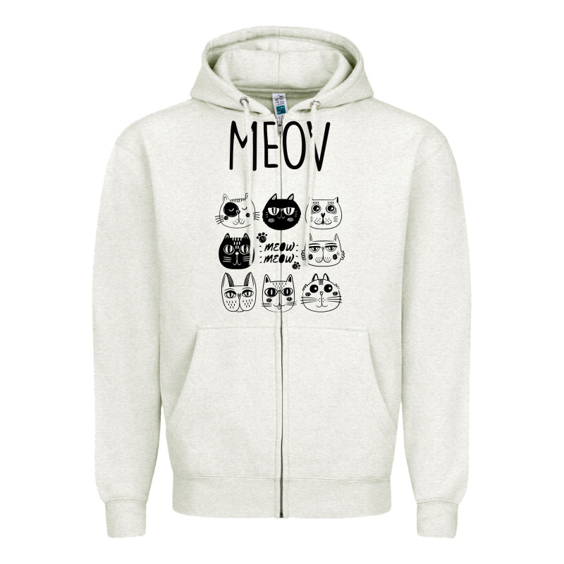 Meow Zipper Hoodie by Bettercallsaul | Teevron