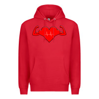 Red Healthy Heart Premium Hoodie - artisFamous