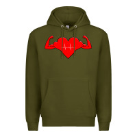 Army Green Healthy Heart Premium Hoodie - artisFamous