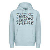 Blue Mist Stranger Lights Alphabet Premium Hoodie - artisFamous