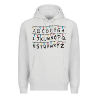 Dove Grey Stranger Lights Alphabet Premium Hoodie - artisFamous